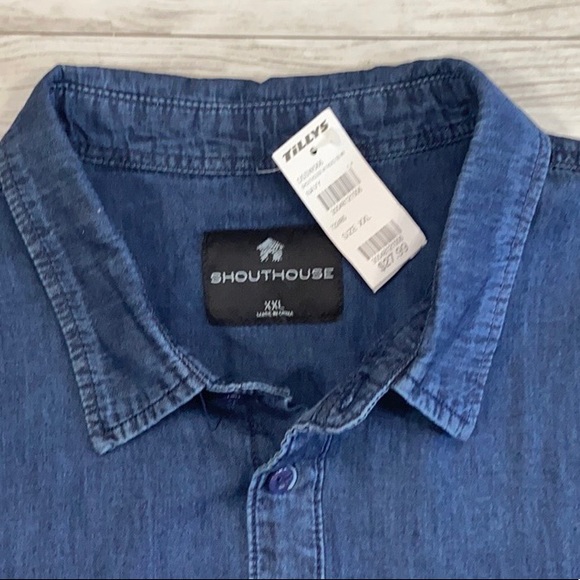 Shouthouse Faded Bleach S/S Button-Up - Picture 4 of 4